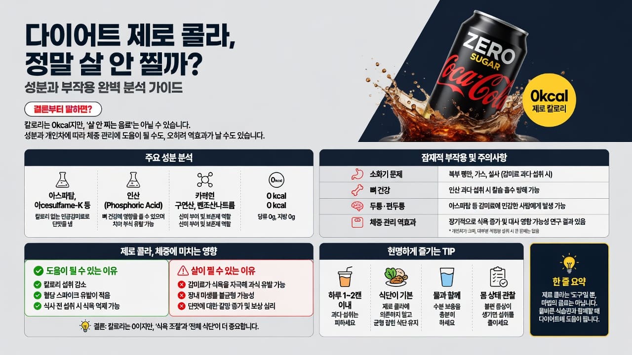 다이어트 제로 콜라 성분 부작용