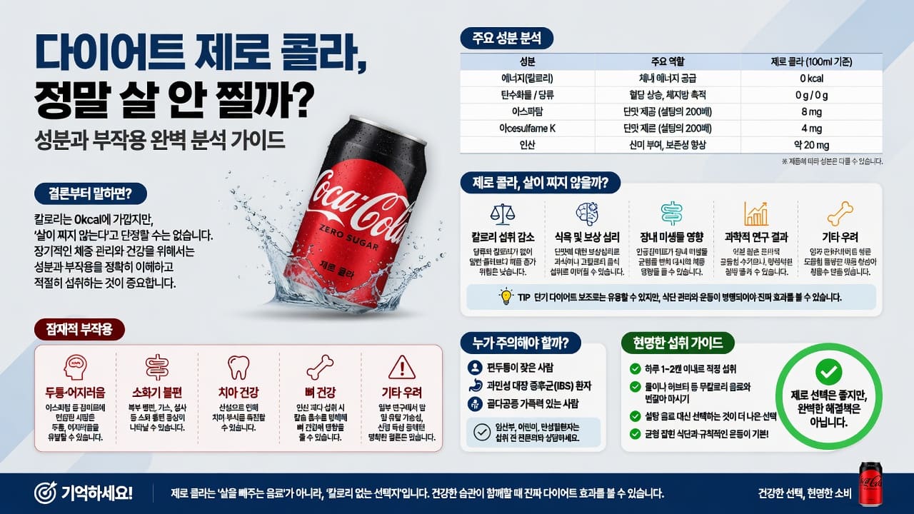 다이어트 제로 콜라 성분 부작용