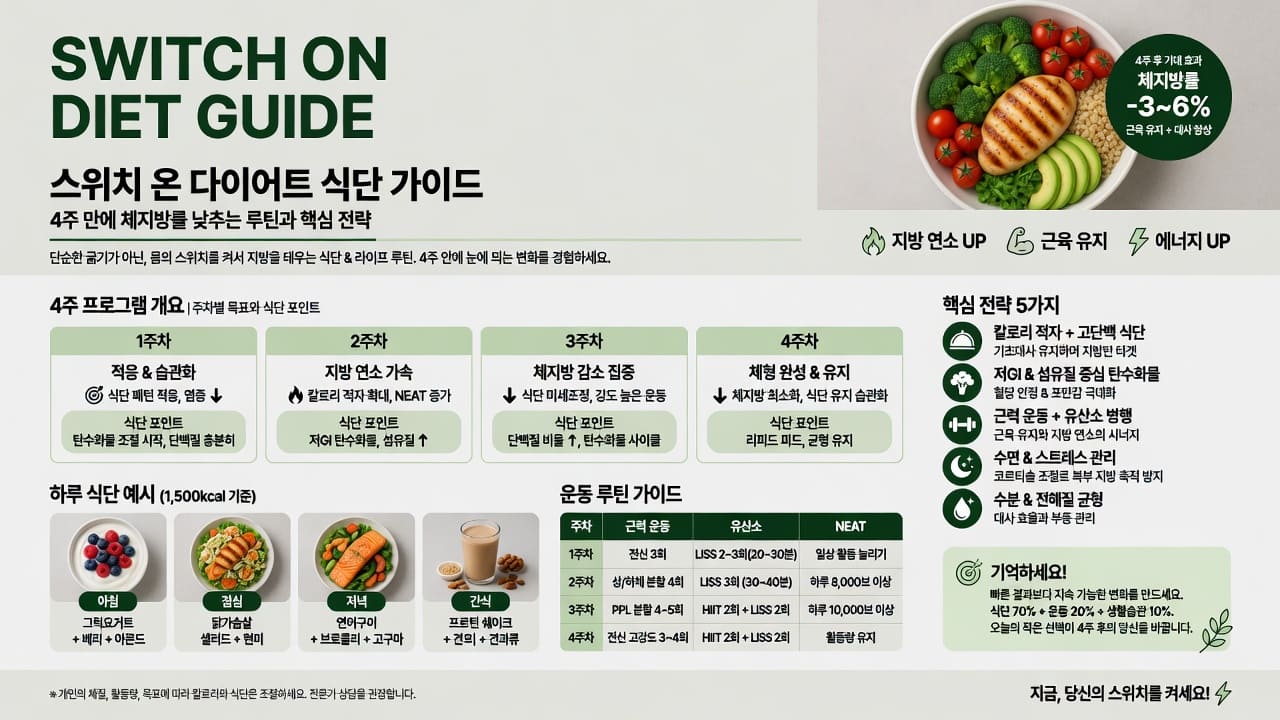 스위치 온 다이어트 식단 가이드