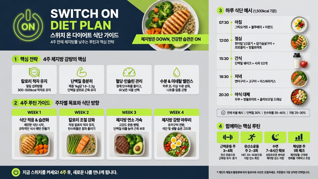 스위치 온 다이어트 식단 가이드